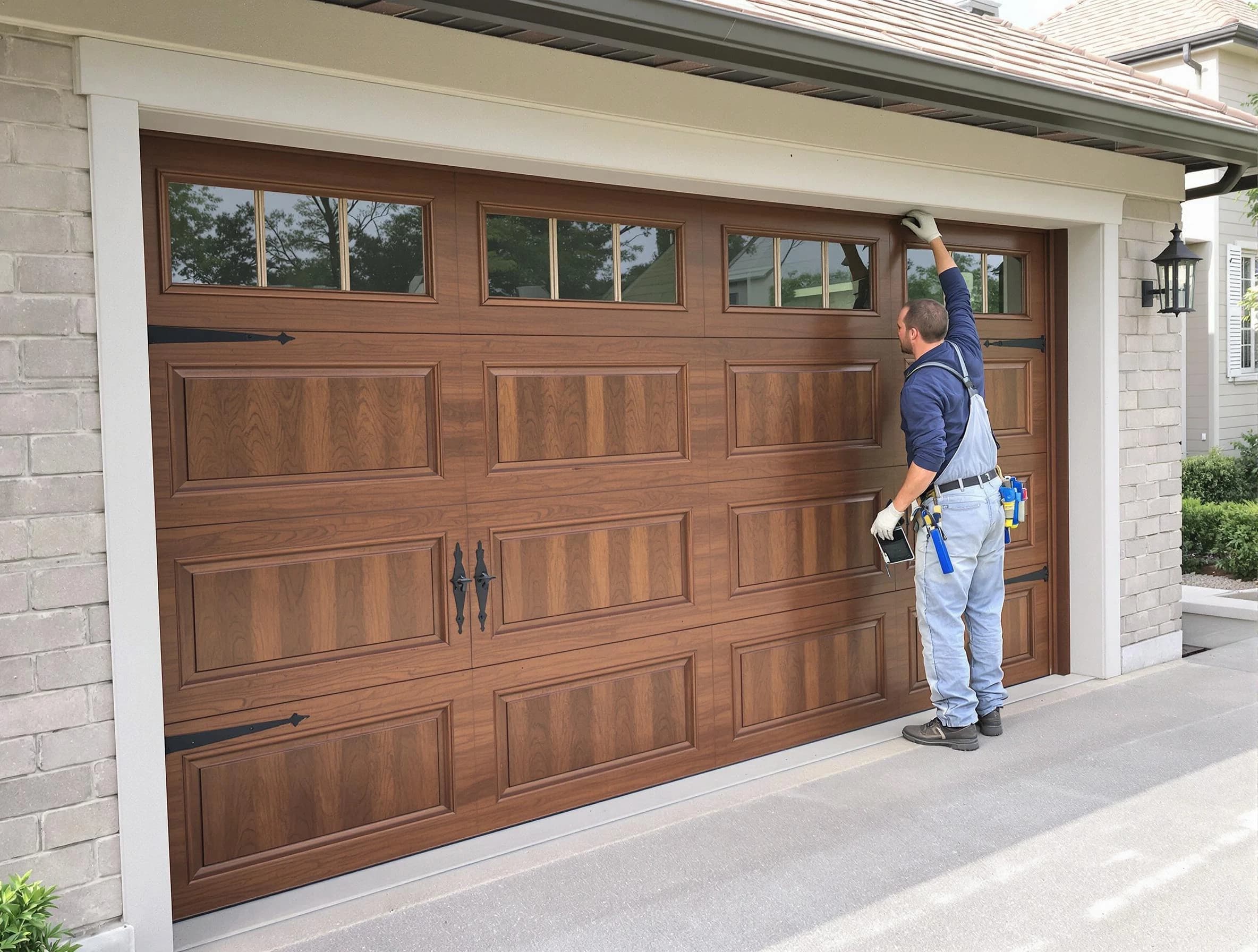 Custom garage door showcase by Shawnee Garage Door Repair in Shawnee