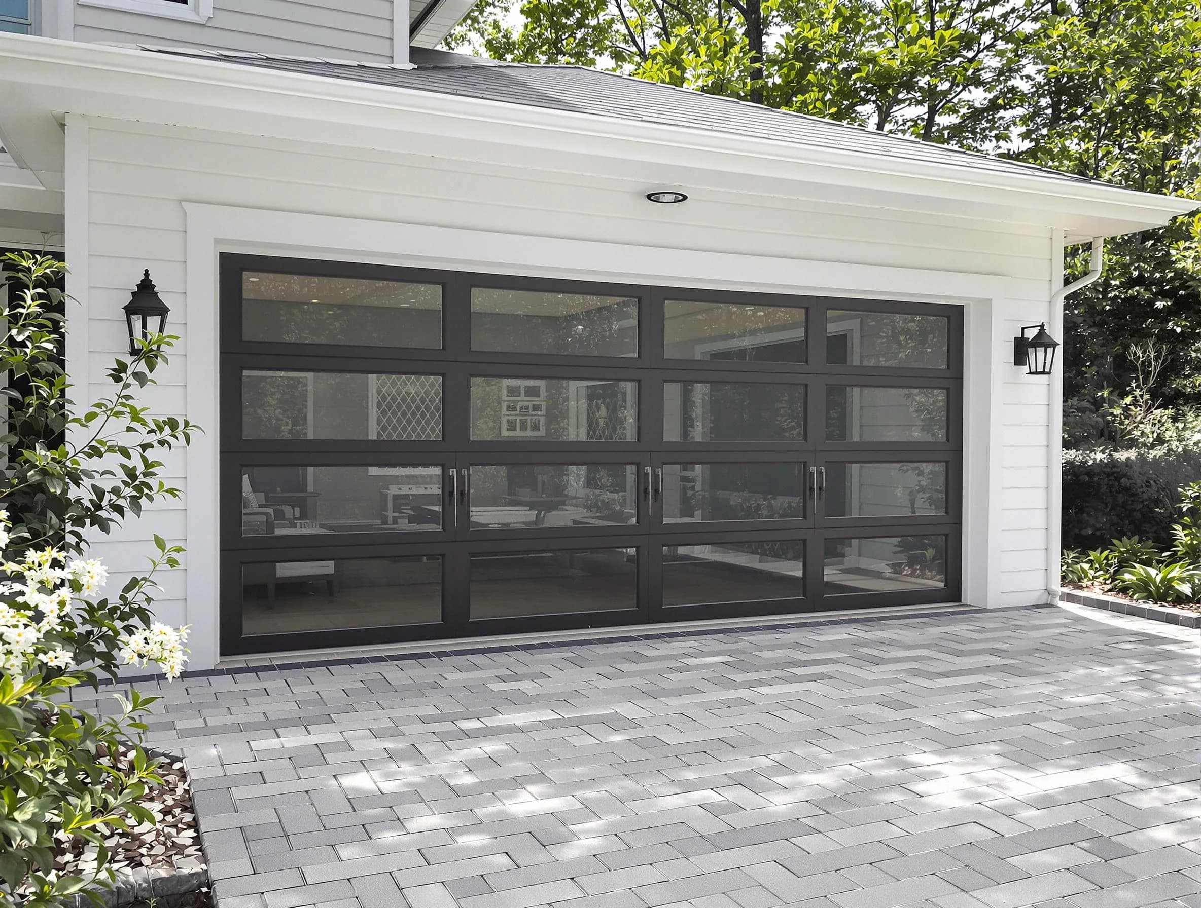 Shawnee Garage Door Repair design specialist presenting custom garage door options to Shawnee homeowner