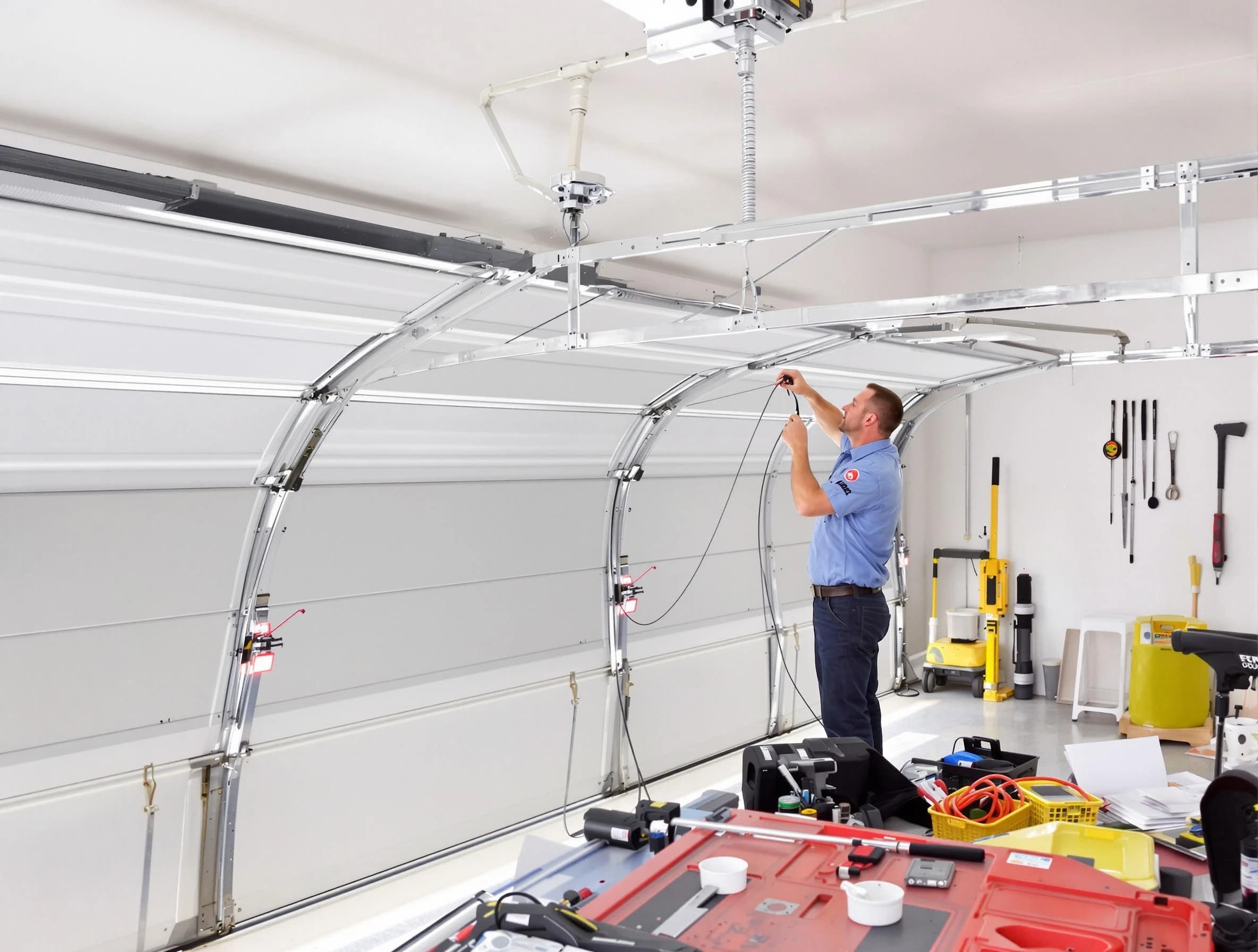 Garage door cable repair service by Shawnee Garage Door Repair in Shawnee
