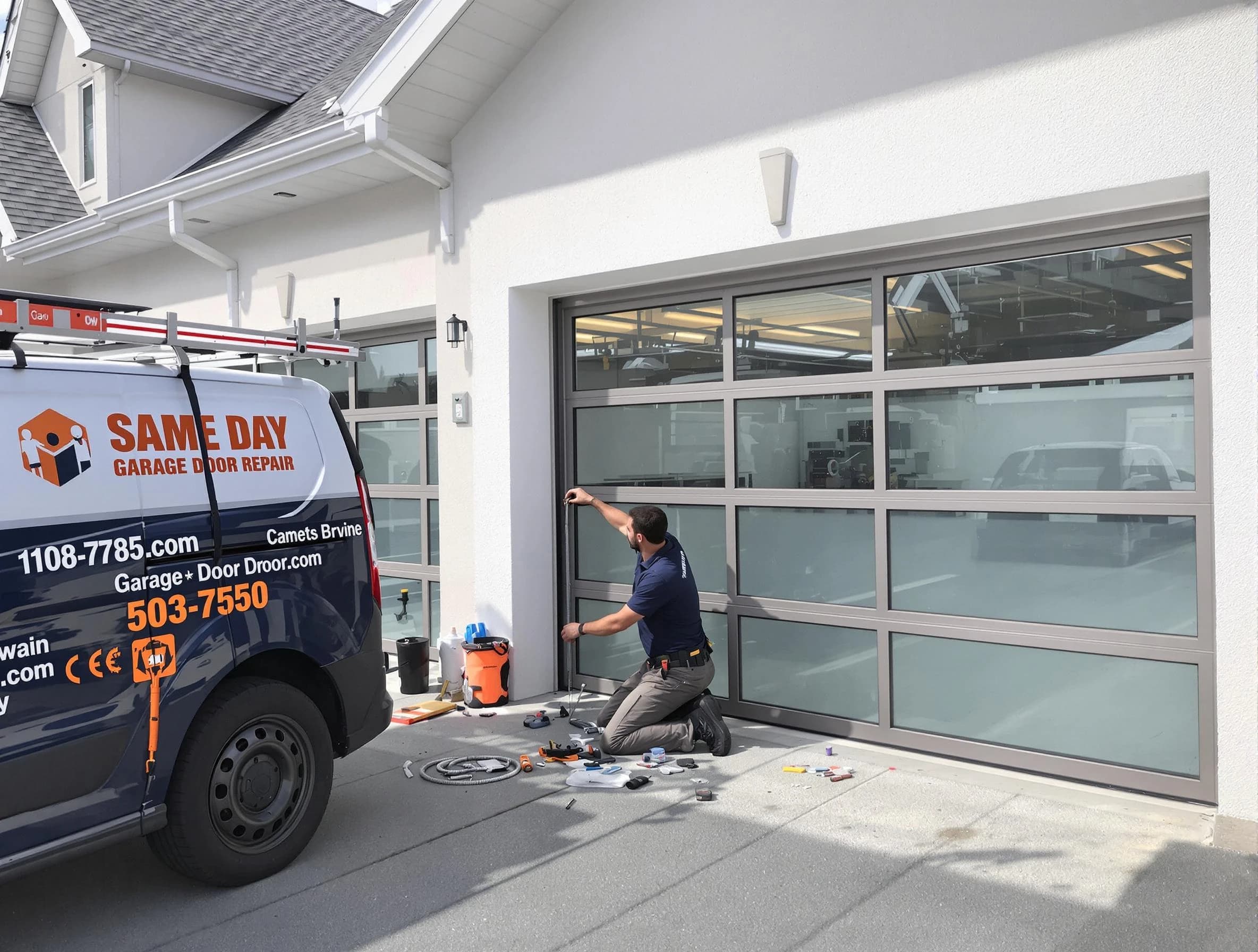 Same-day garage door repair service by Shawnee Garage Door Repair in Shawnee