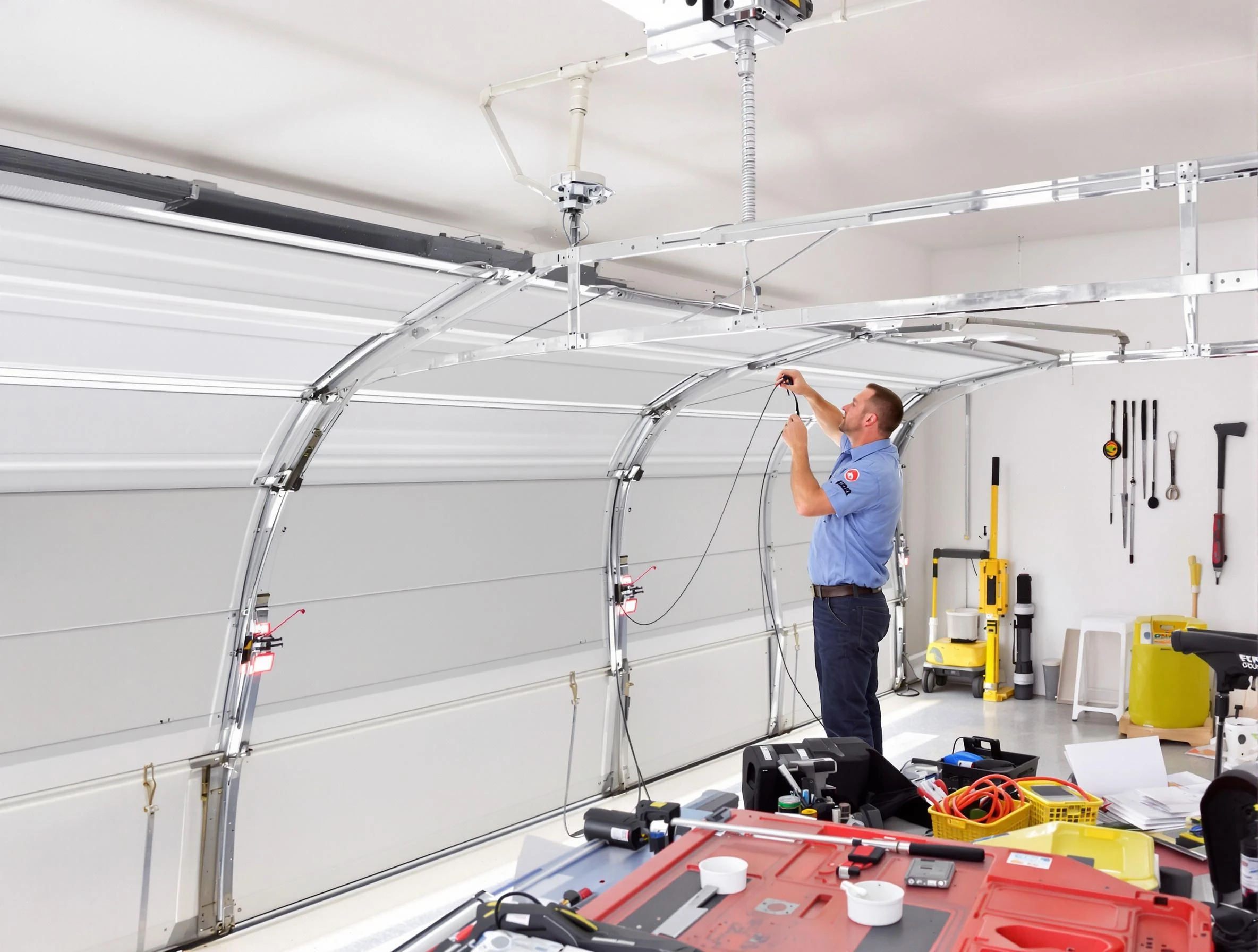 Garage door cable repair service by Shawnee Garage Door Repair in Shawnee