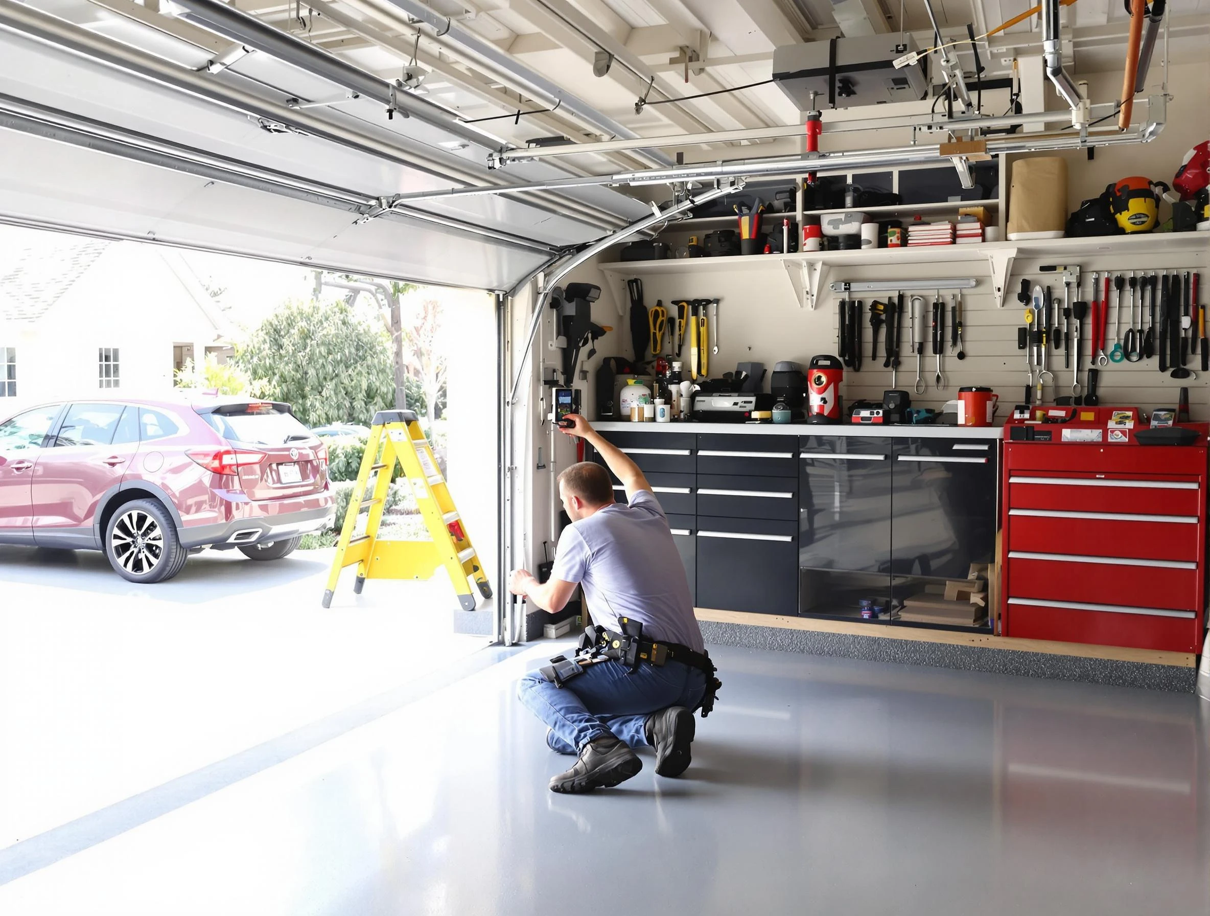 Local garage door repair service by Shawnee Garage Door Repair in Shawnee