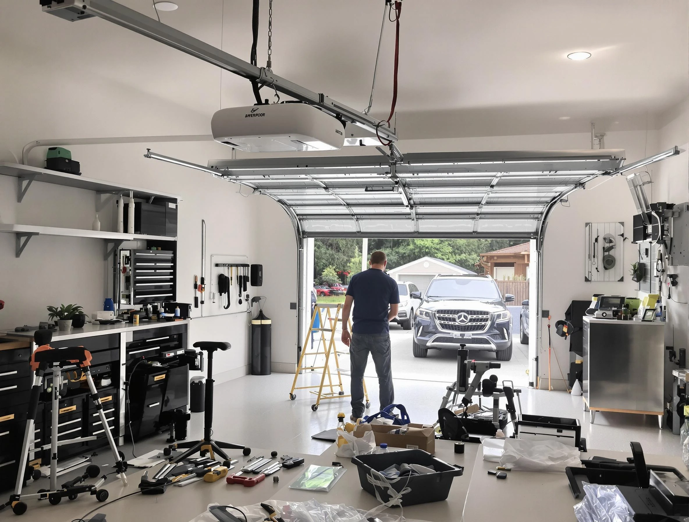 Garage door opener installation by Shawnee Garage Door Repair in Shawnee
