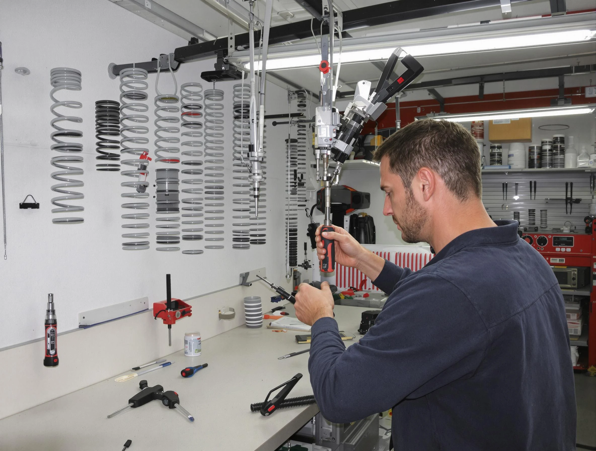 Shawnee Garage Door Repair safety certified technician performing precision spring replacement in Shawnee